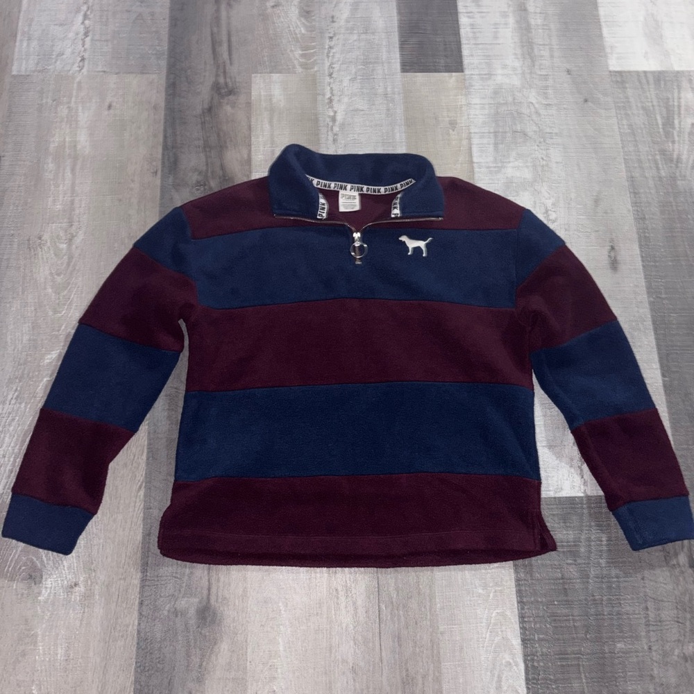 🦋PINK Victoria's Secret Navy/Burgundy Striped